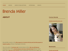 Tablet Screenshot of brendamillerwriter.com